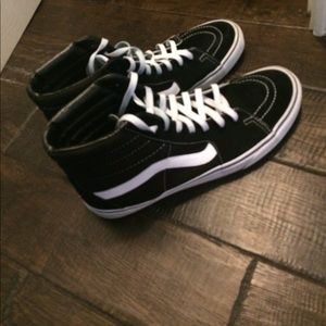 Black and white vans