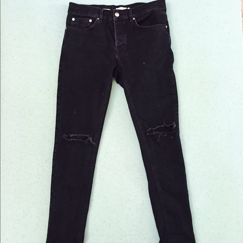 Top man black ripped jeans