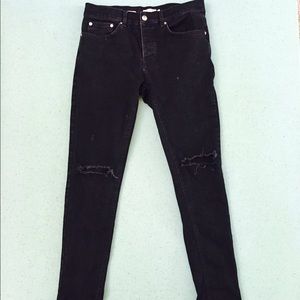 Top man black ripped jeans