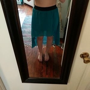 High low sheer skirt