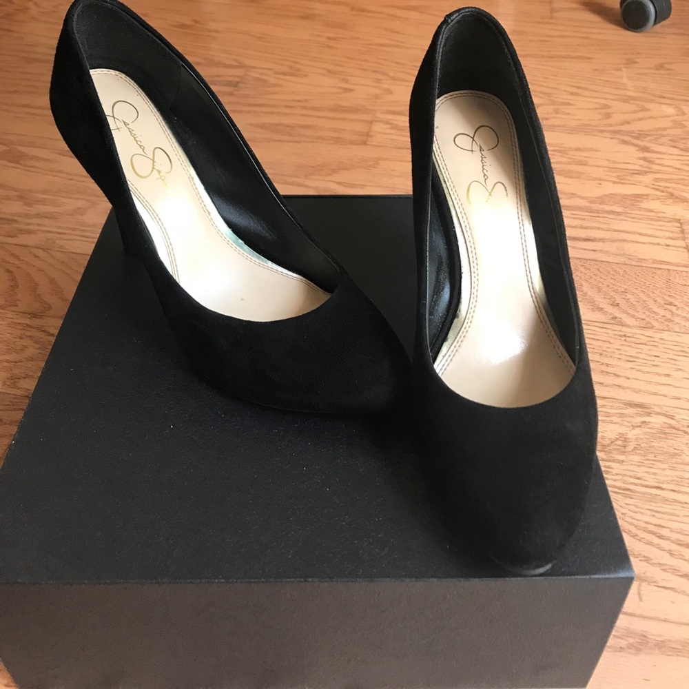 Jessica Simpson black suede pumps size 9.5
