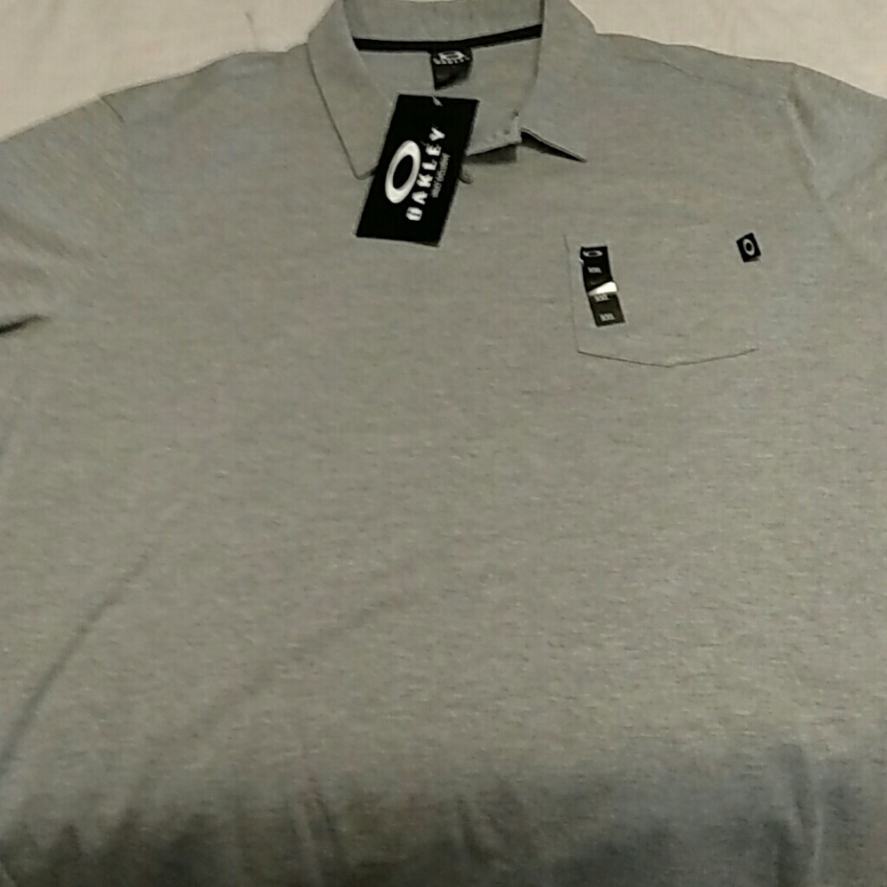 NWT Oakley Heather Grey 2XL Polo w/Pocket