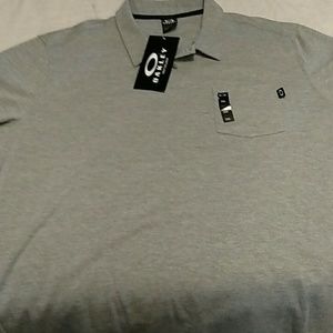 NWT Oakley Heather Grey 2XL Polo w/Pocket