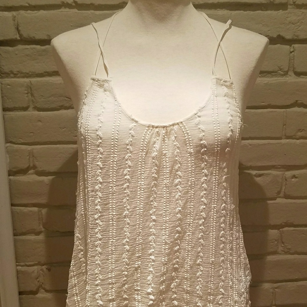 Free People Sleeveless Sheer/Crochet Top