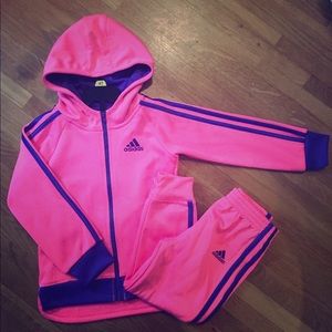 NWT 4T Adidas Pink & Purple Track Suit! 👟⚽️🏀🎾🏐