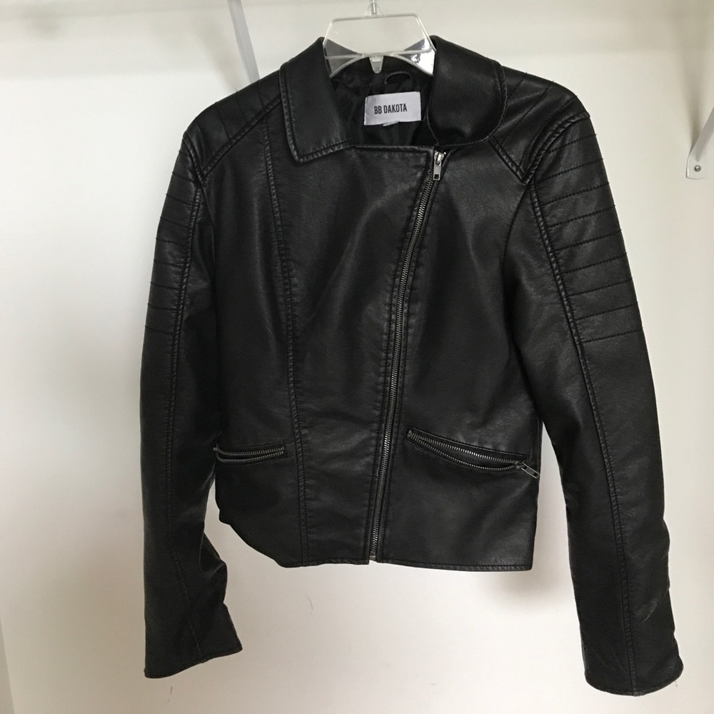 BB Dakota Faux Leather Moto Jacket