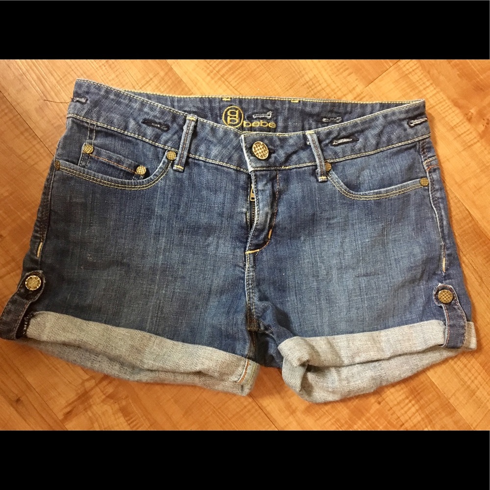 Bebe blue jean shorts