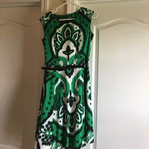 INC Fit and flare. Belt included. Size 6. EUC.