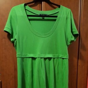 Spring green Boden empire waist dress 16/14