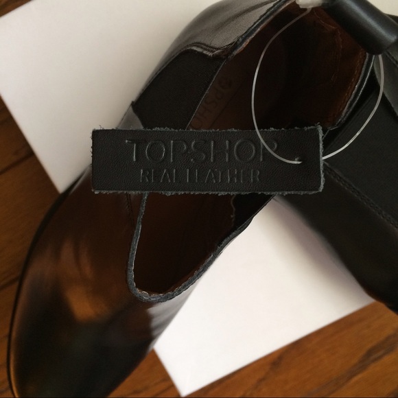 NWT Topshop ankle leather boots - Picture 2 of 2