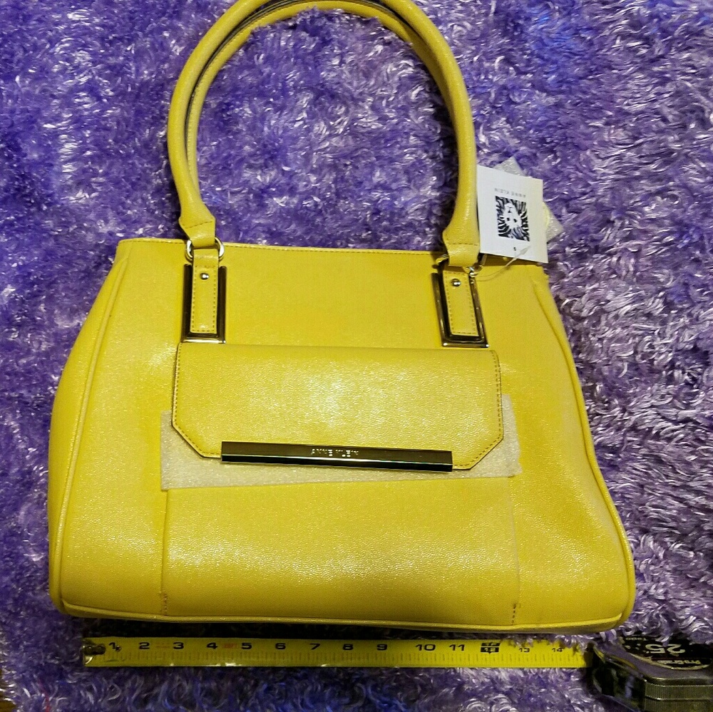 Anne Klein beautiful yellow handbag new with tags