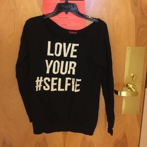 Black graphic sweater