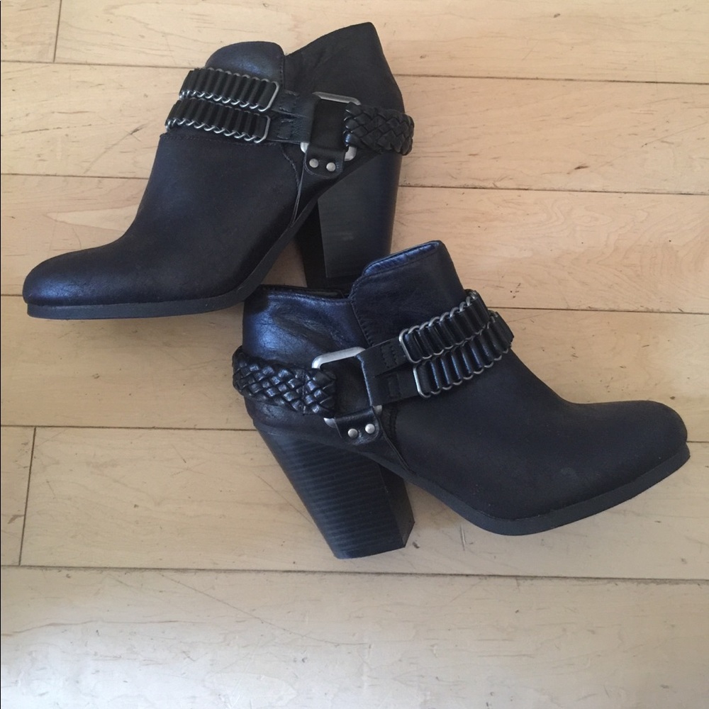 Black biker booties