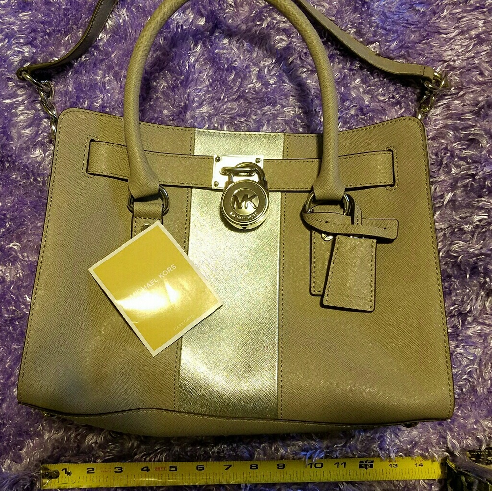 Michael Kors gently used gray and silver satchel