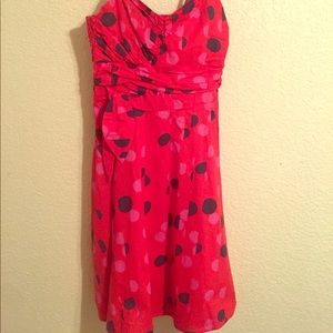 Red polka dot dress