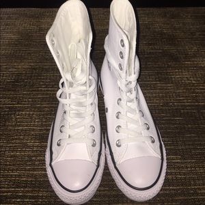 New! White Leather Chuck Taylor's