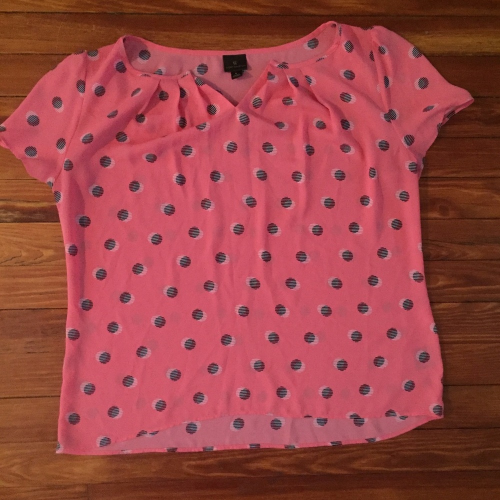 Pink & black blouse