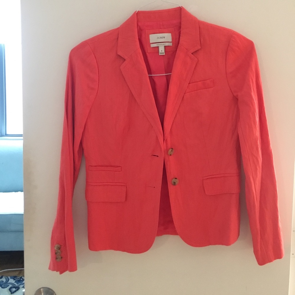 Pink linen J Crew blazer