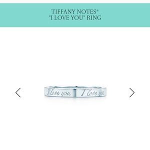 Tiffany & Co. "I Love You" Ring size 7