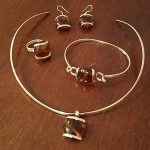 New Brown Stone jewlery set