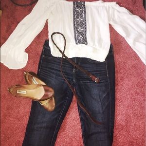 Medium washed skinny jeans