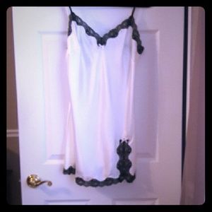 Victoria's Secret White & Black Silk Nighty