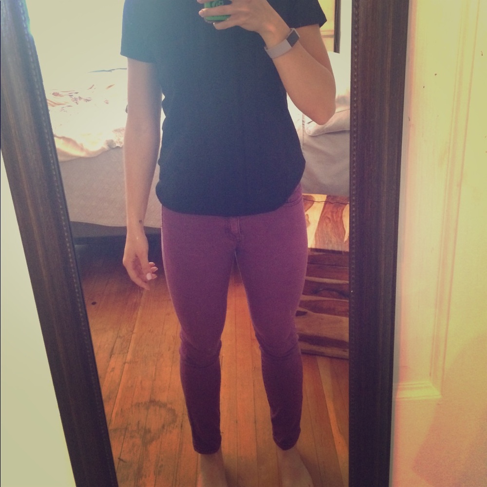 BDG midrise maroon jean