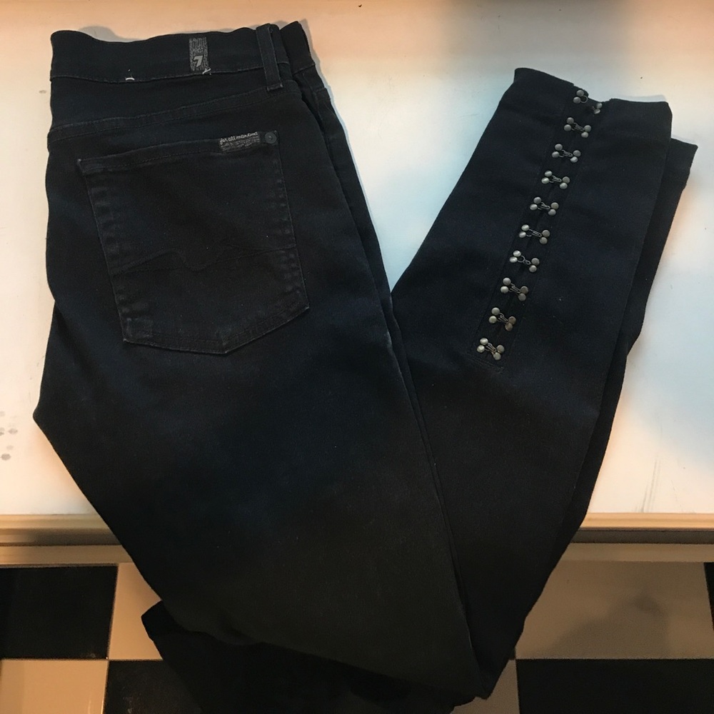 7 for All Mankind Black Jeans