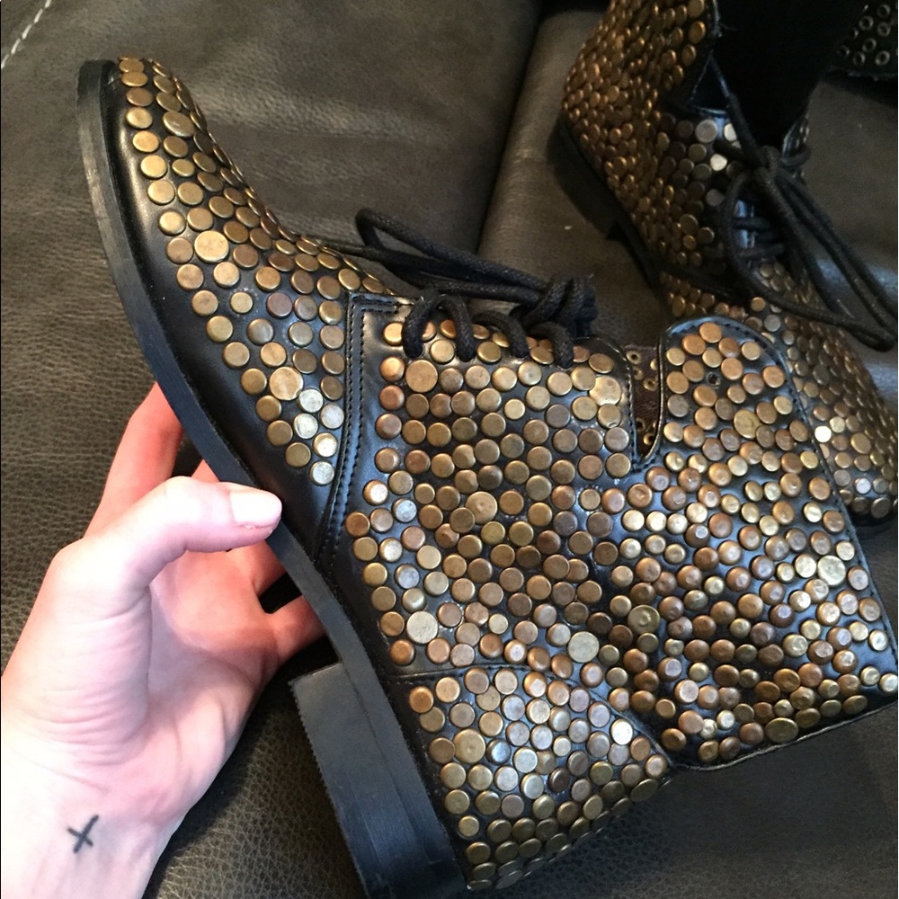 Studded combat boots!