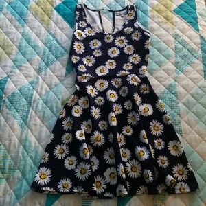 Blue Almost Famous Sundress with Sunflower Print