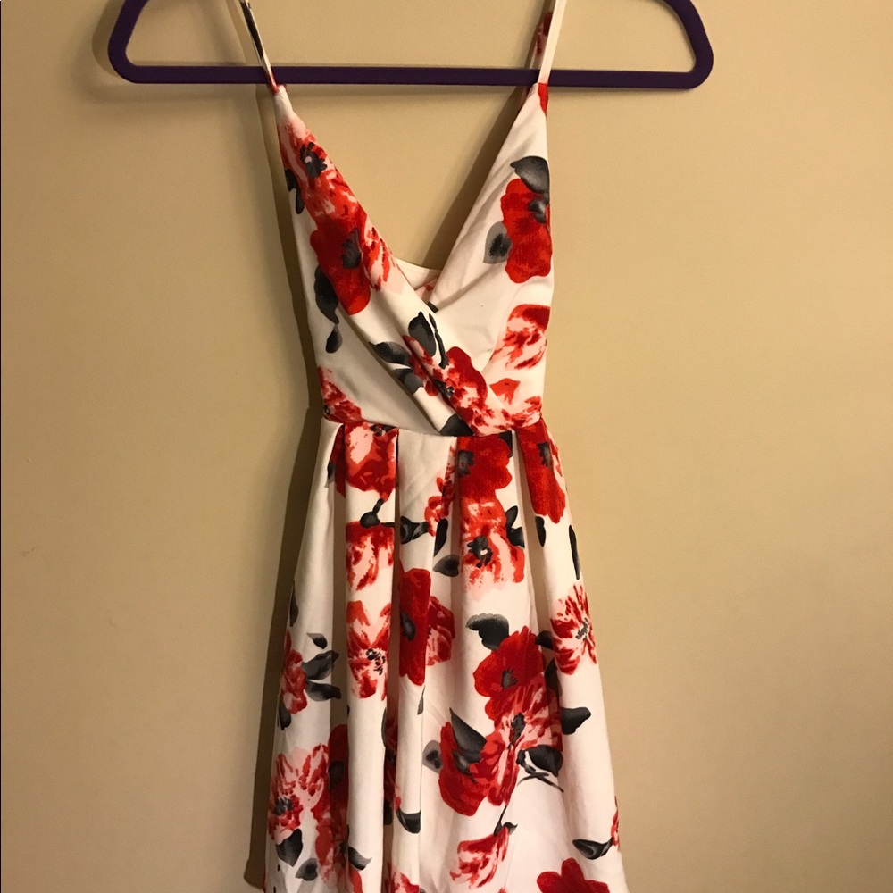 white floral dress