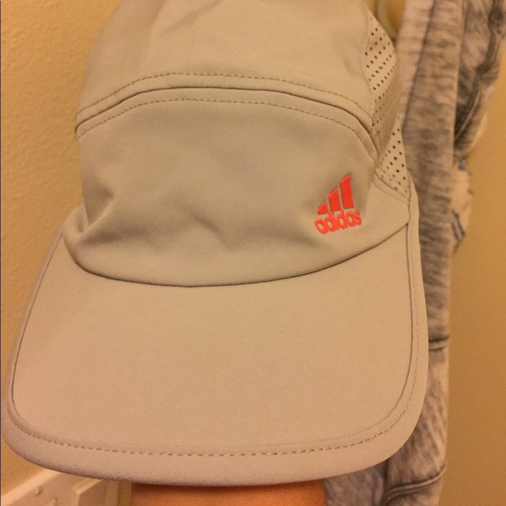 Grey/pink Adidas hat