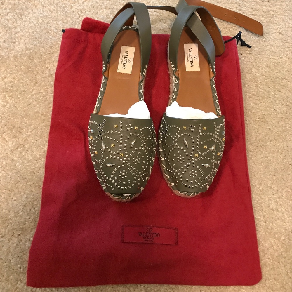 Valentino Studded Espadrilles Sz 38
