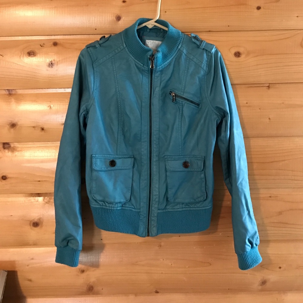Xhilaration Faux Leather Coat Size L