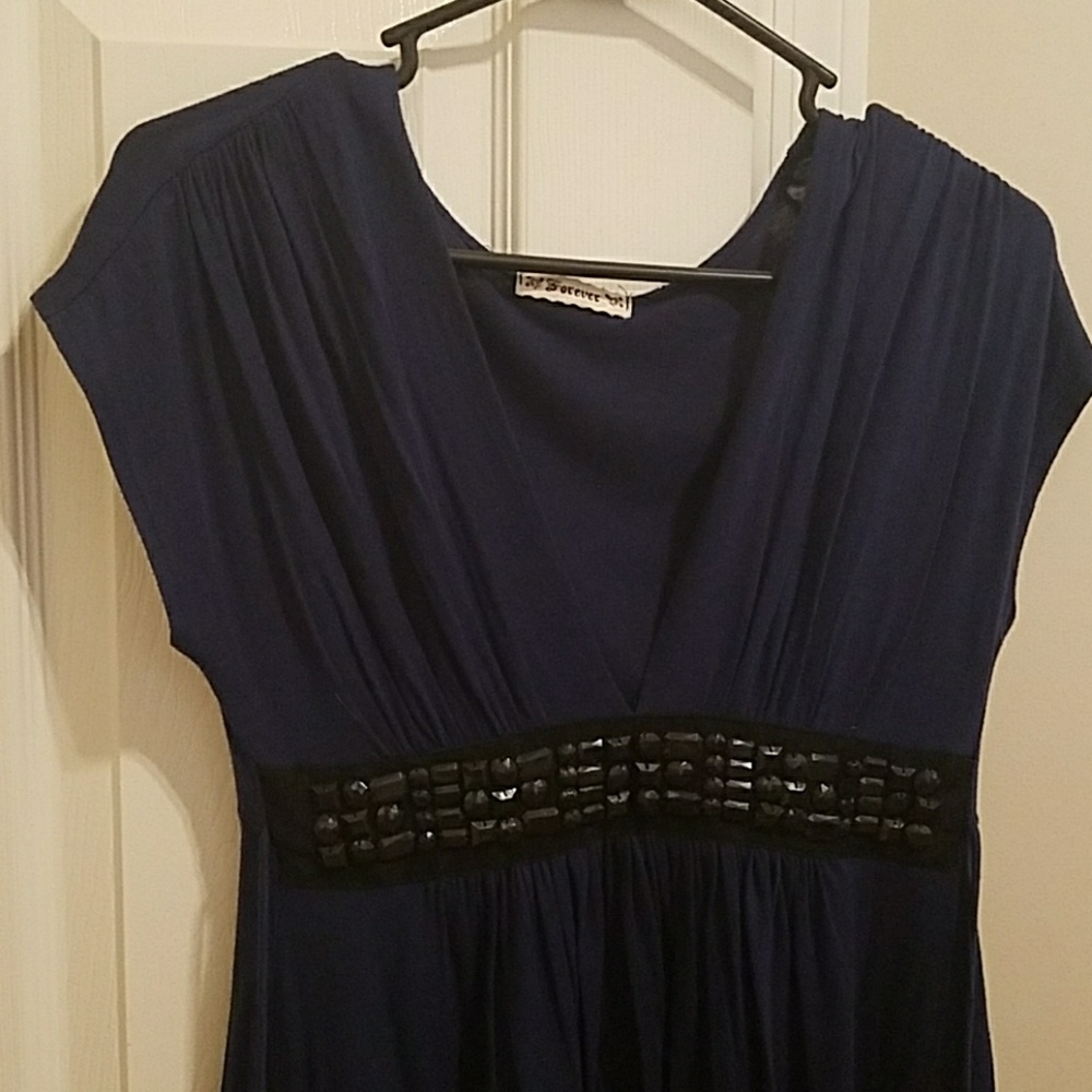 Navy blue dressy blouse