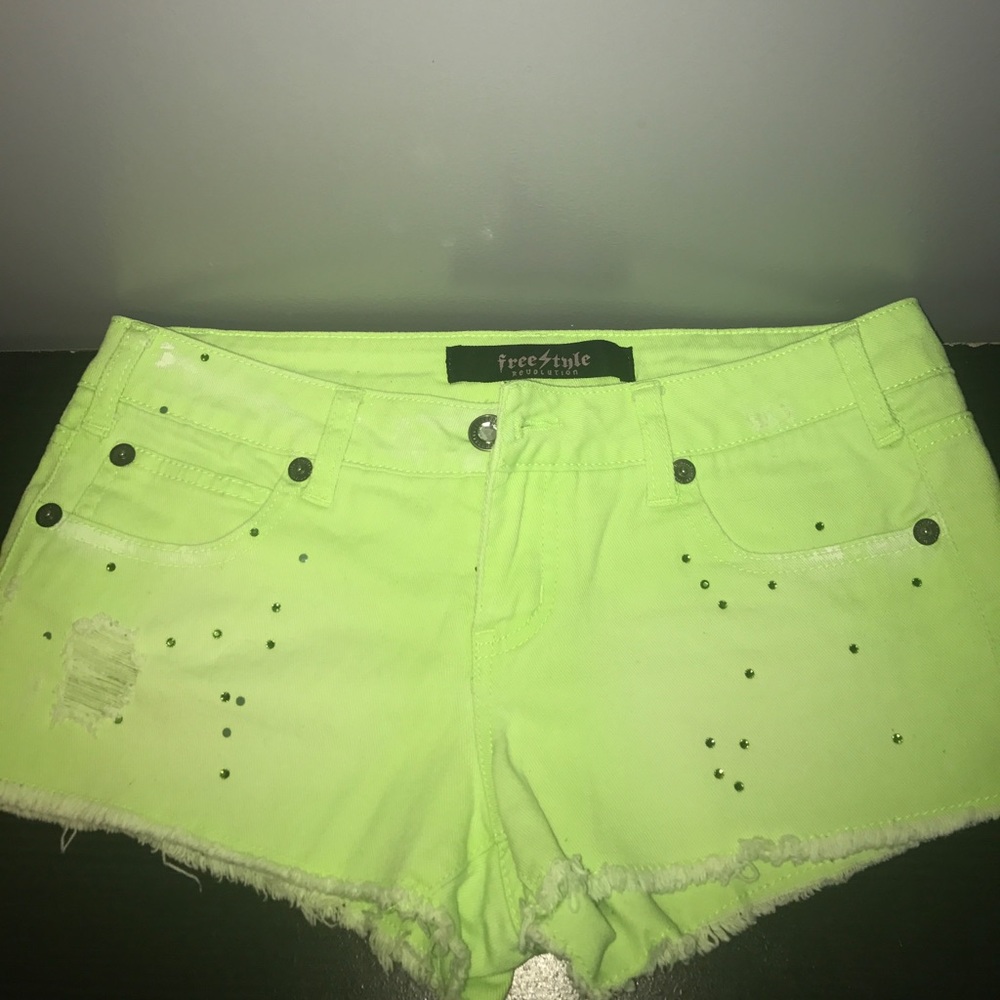 Freestyle neon green shorts