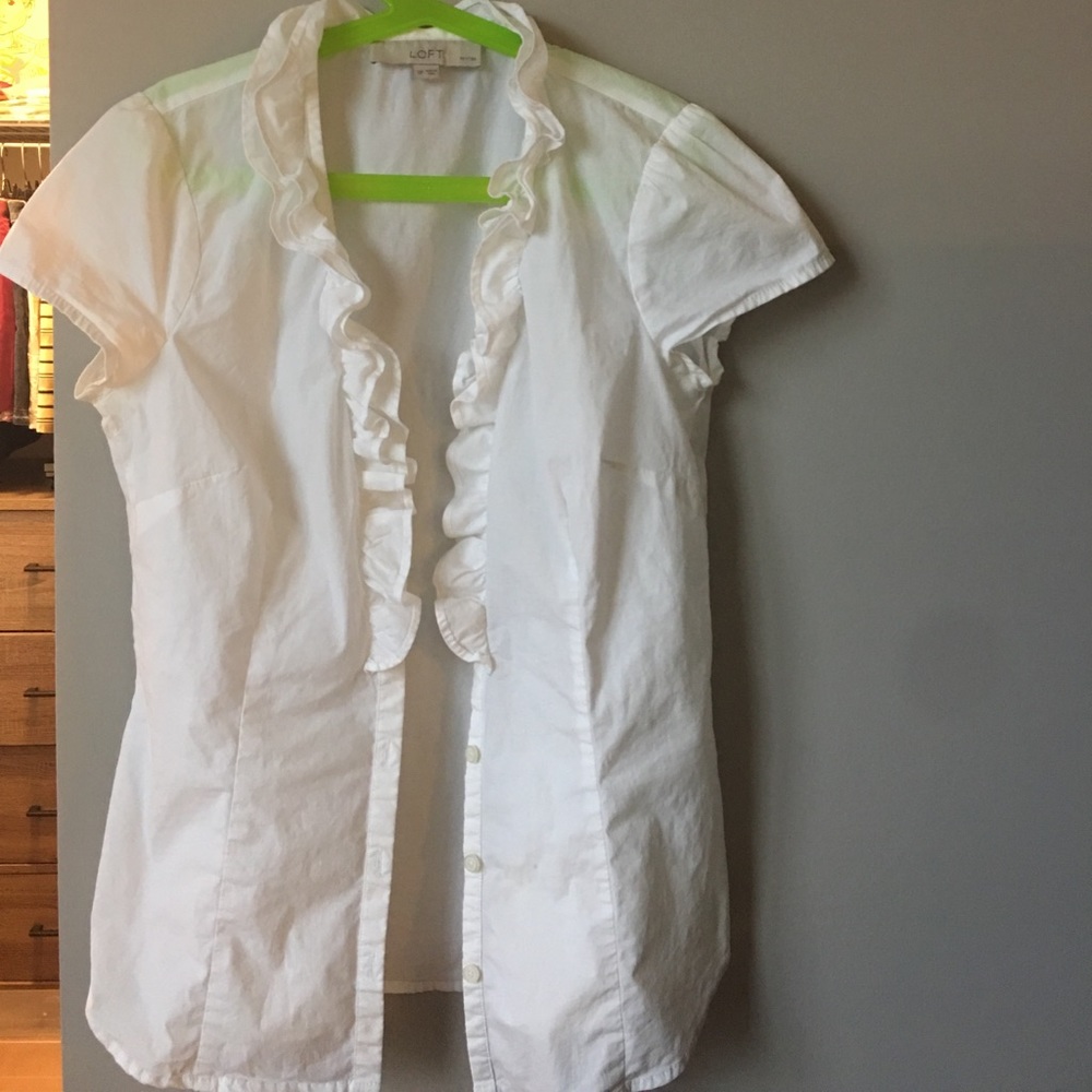 LOFT Very cute white shirt