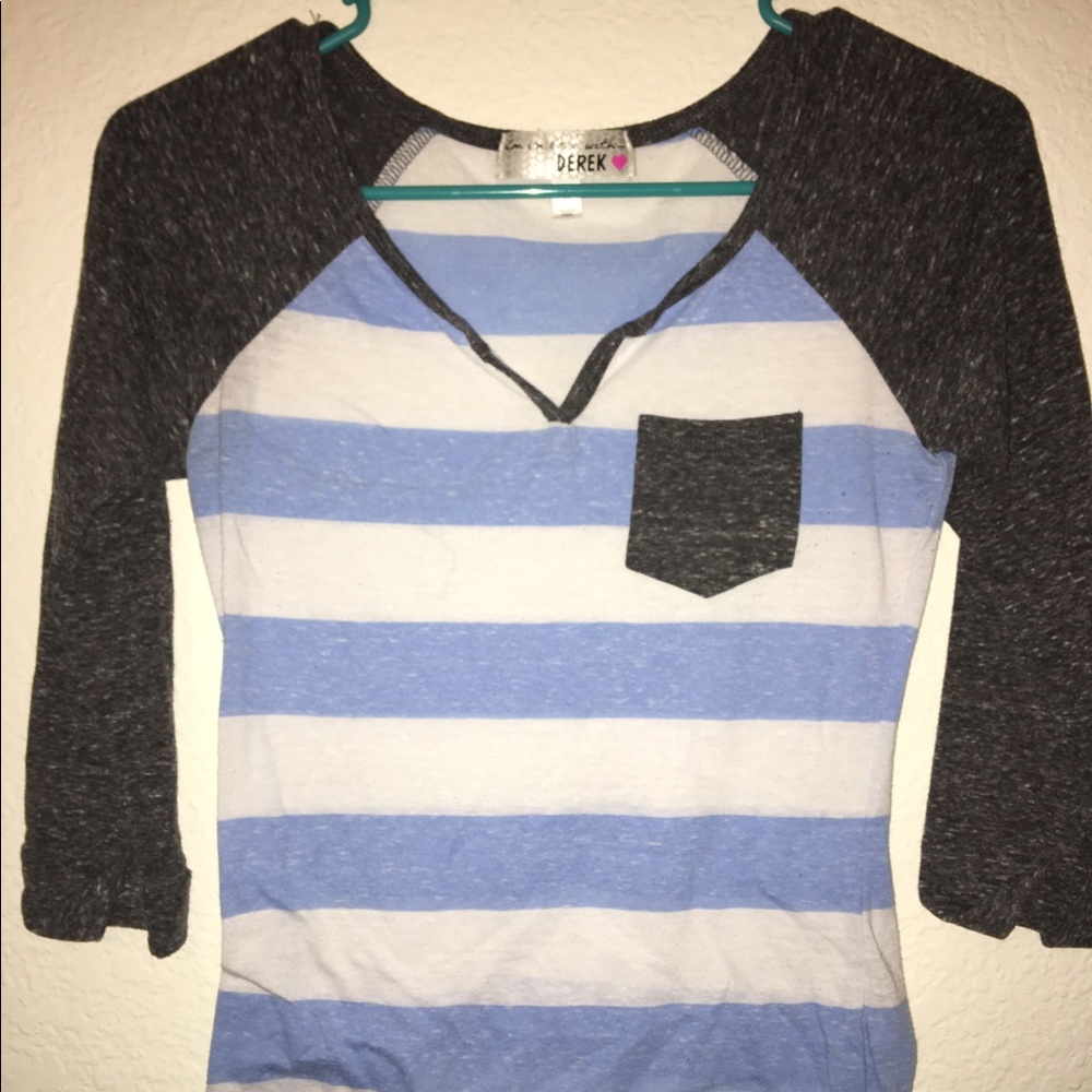 Striped v neck