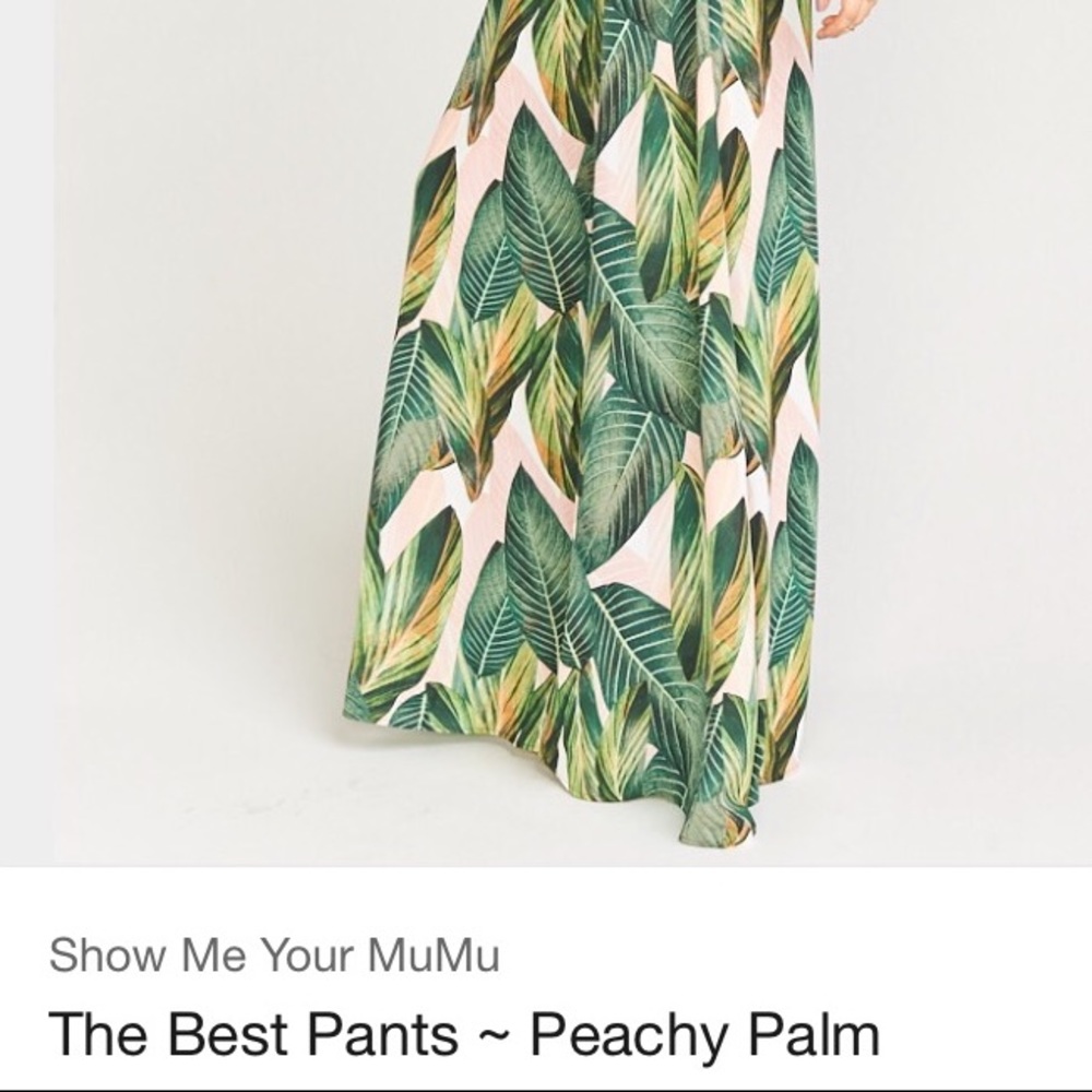ISO Show Me Your Mumu - (XS) - Peachy Palm Pants - Picture 2 of 2