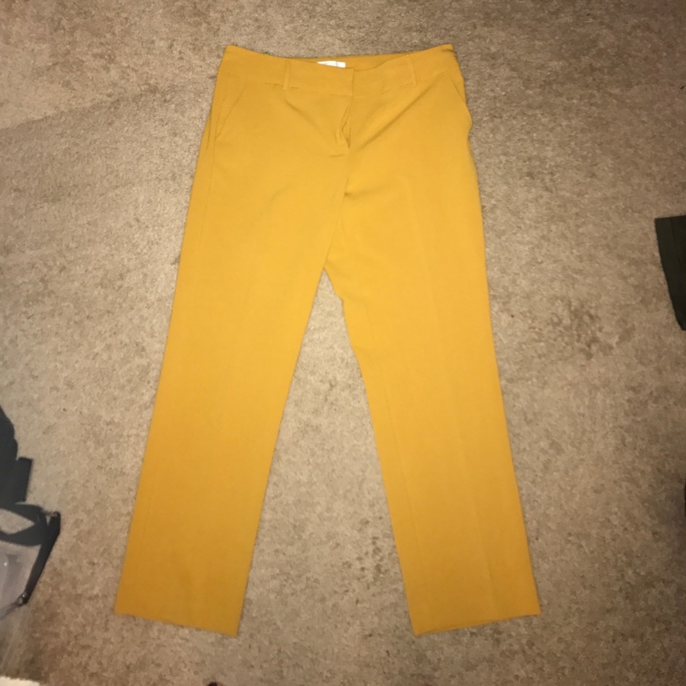 Ankle length gold dress pants