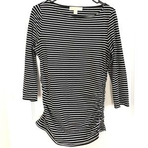 Black and white striped Michael Kors women's shirt
