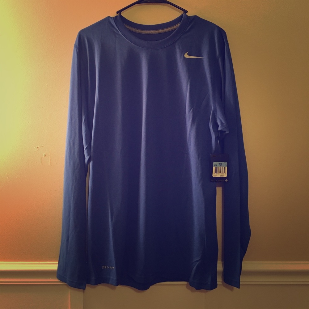Blue Nike long sleeve.