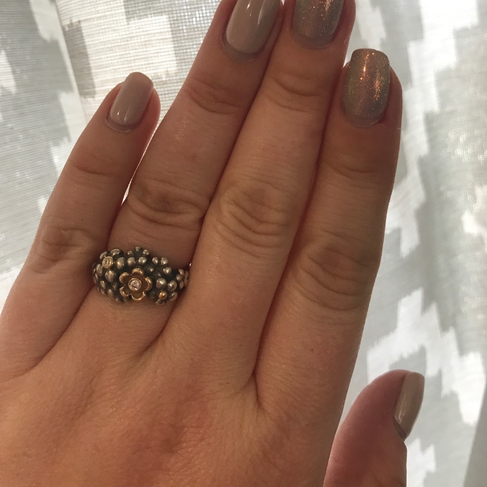 Two Tone Pandora Ring