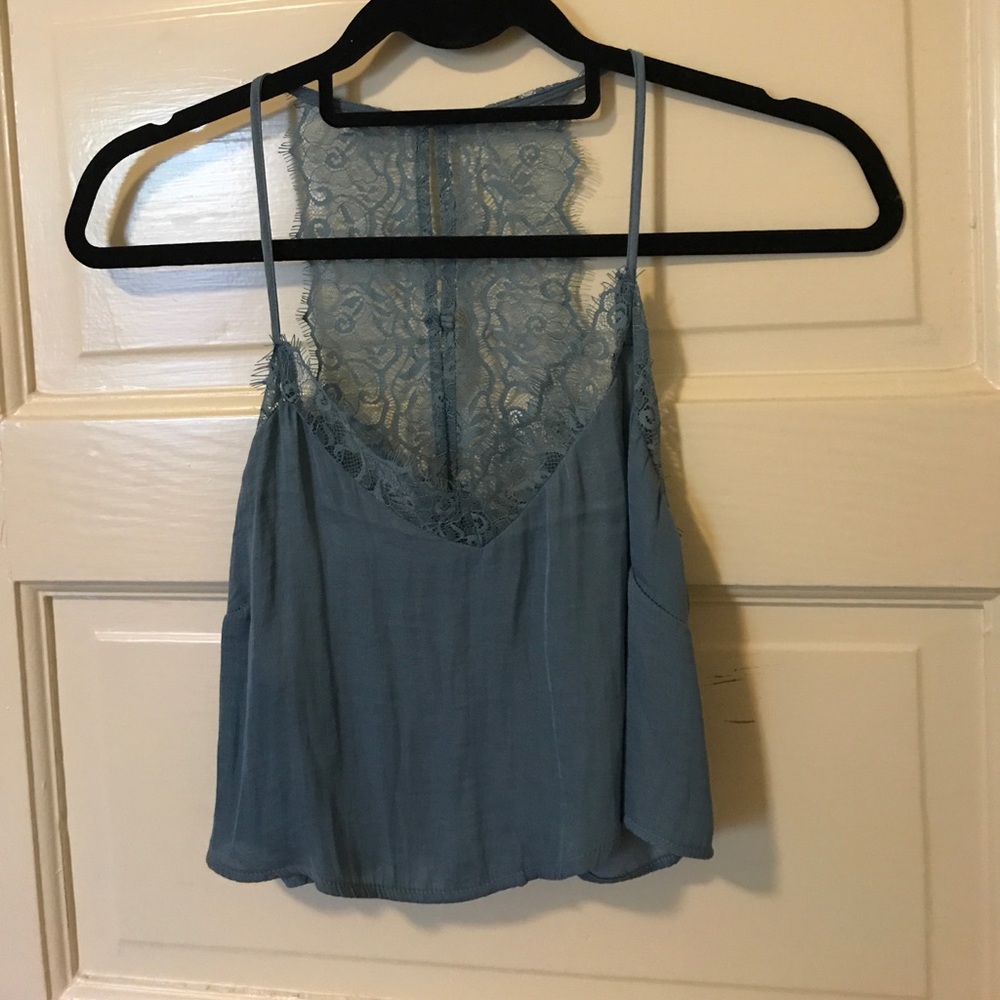 Lacey blue crop top