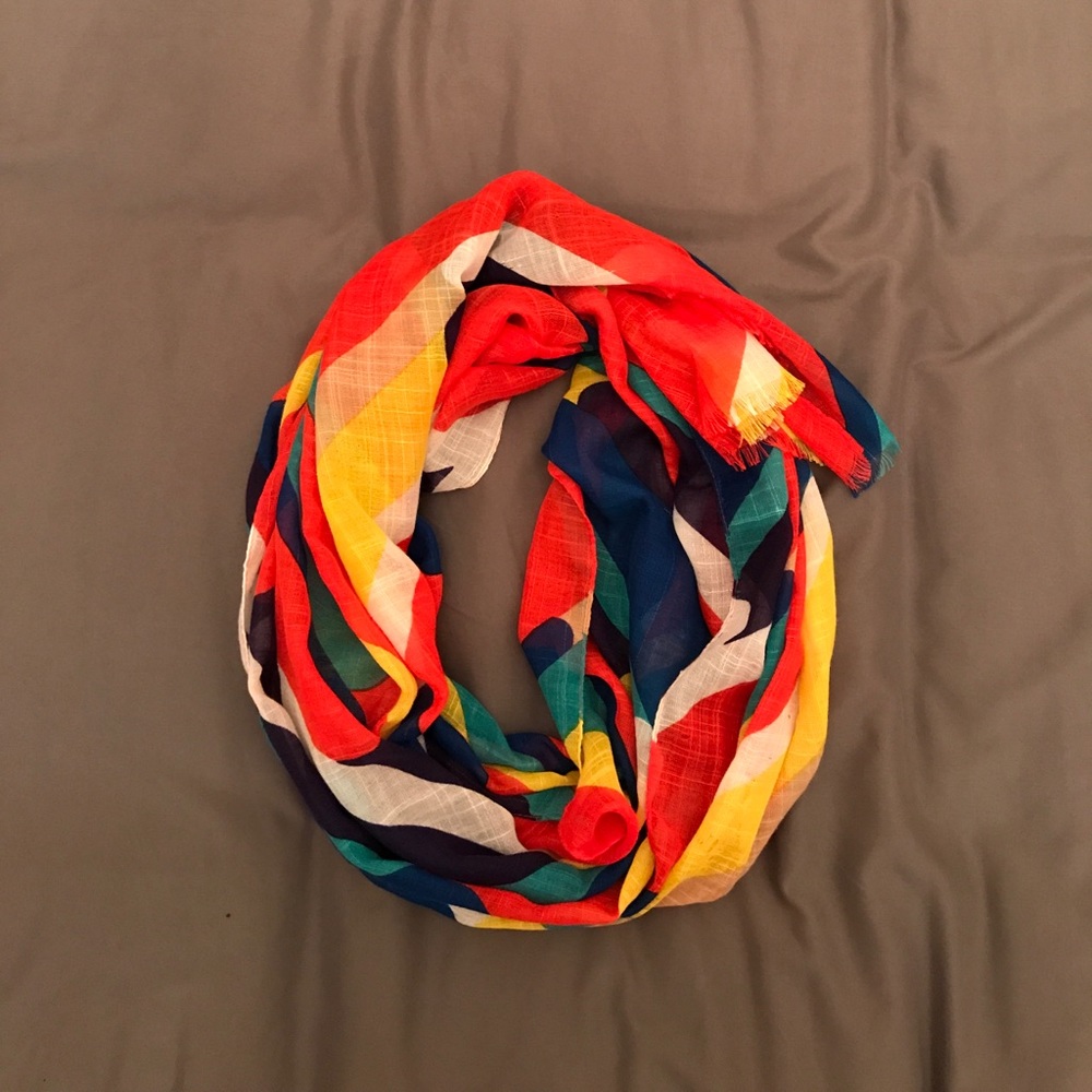 Brightly colored rectangular scarf