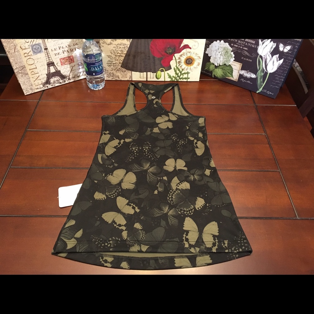 Lululemon Cool Racerback Tank-Butterfly Camo, Sz 6 - Picture 2 of 4