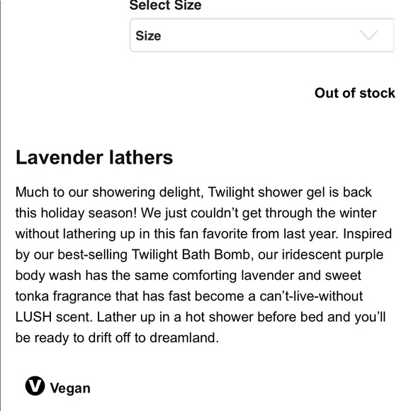 Lush Kitchen Twilight Shower Gel - Picture 3 of 3