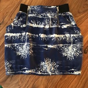 Nature Field printed navy Mini Skirt