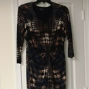 Multicolored V Neck Dress