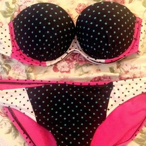 Polka dot bathing suit
